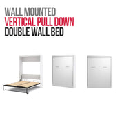 Belyn Vertical Pull Down Double Wall Bed