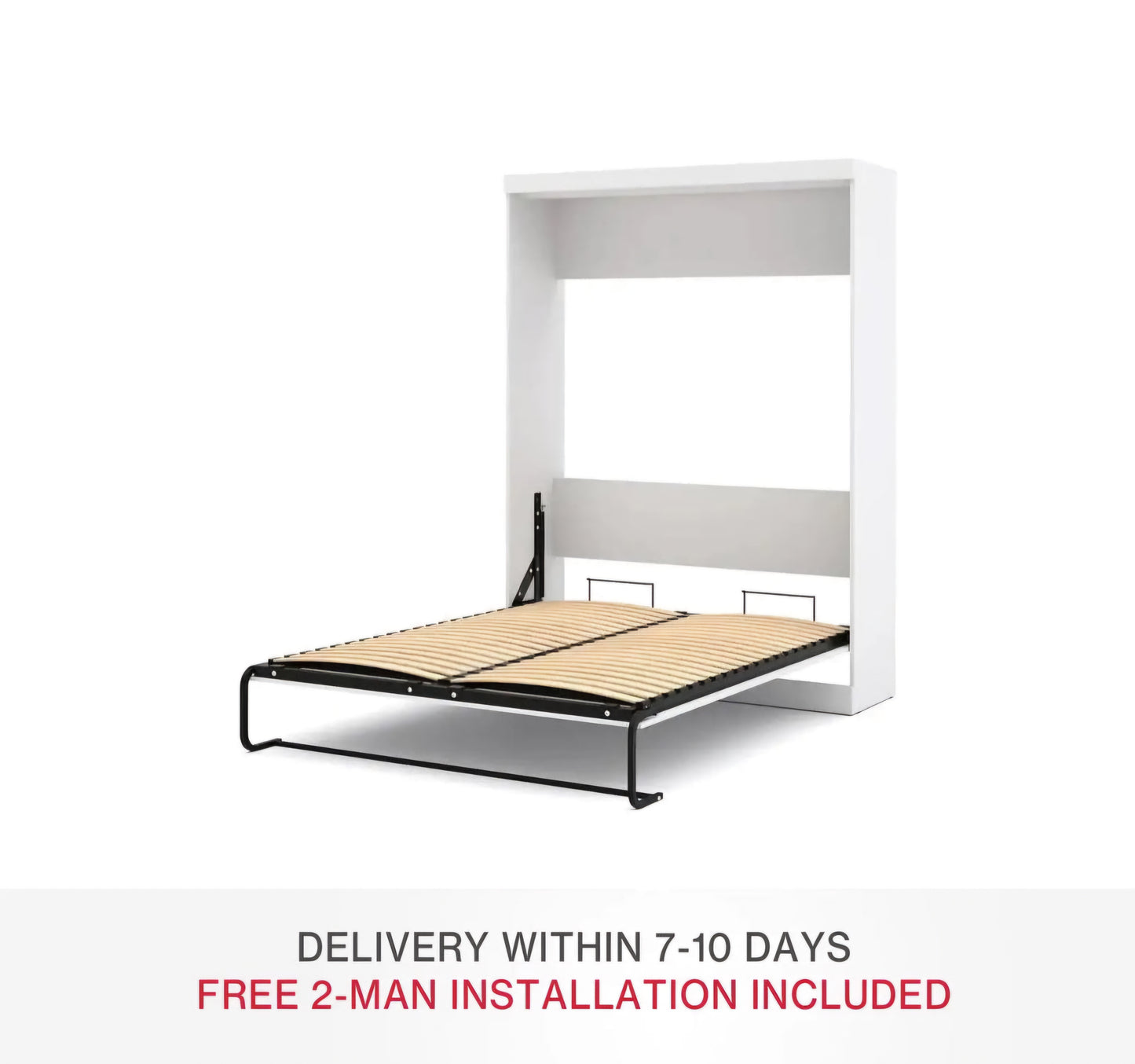 Belyn Vertical Pull Down Double Wall Bed