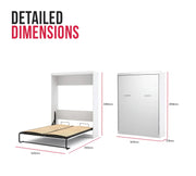 Belyn Vertical Pull Down Double Wall Bed